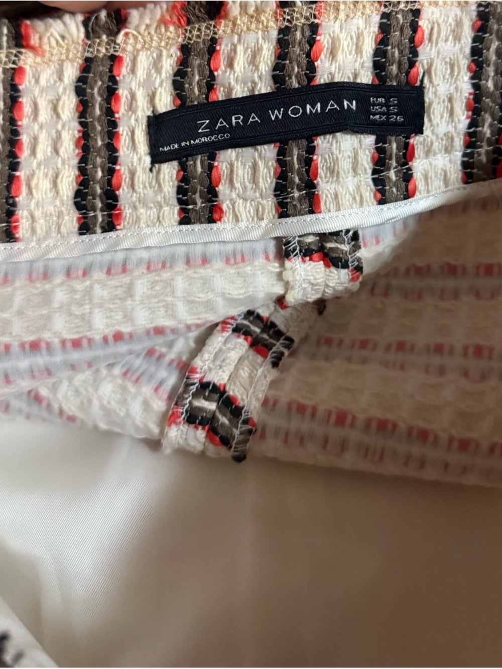 Zara Tweed Jacquard High Rise Shorts - Picture 6 of 6